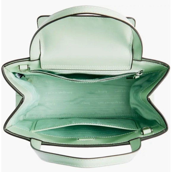 Kate Spade Sam Icon Spazzolato  small leather tote - pistachio cream NWT - Picture 4 of 6